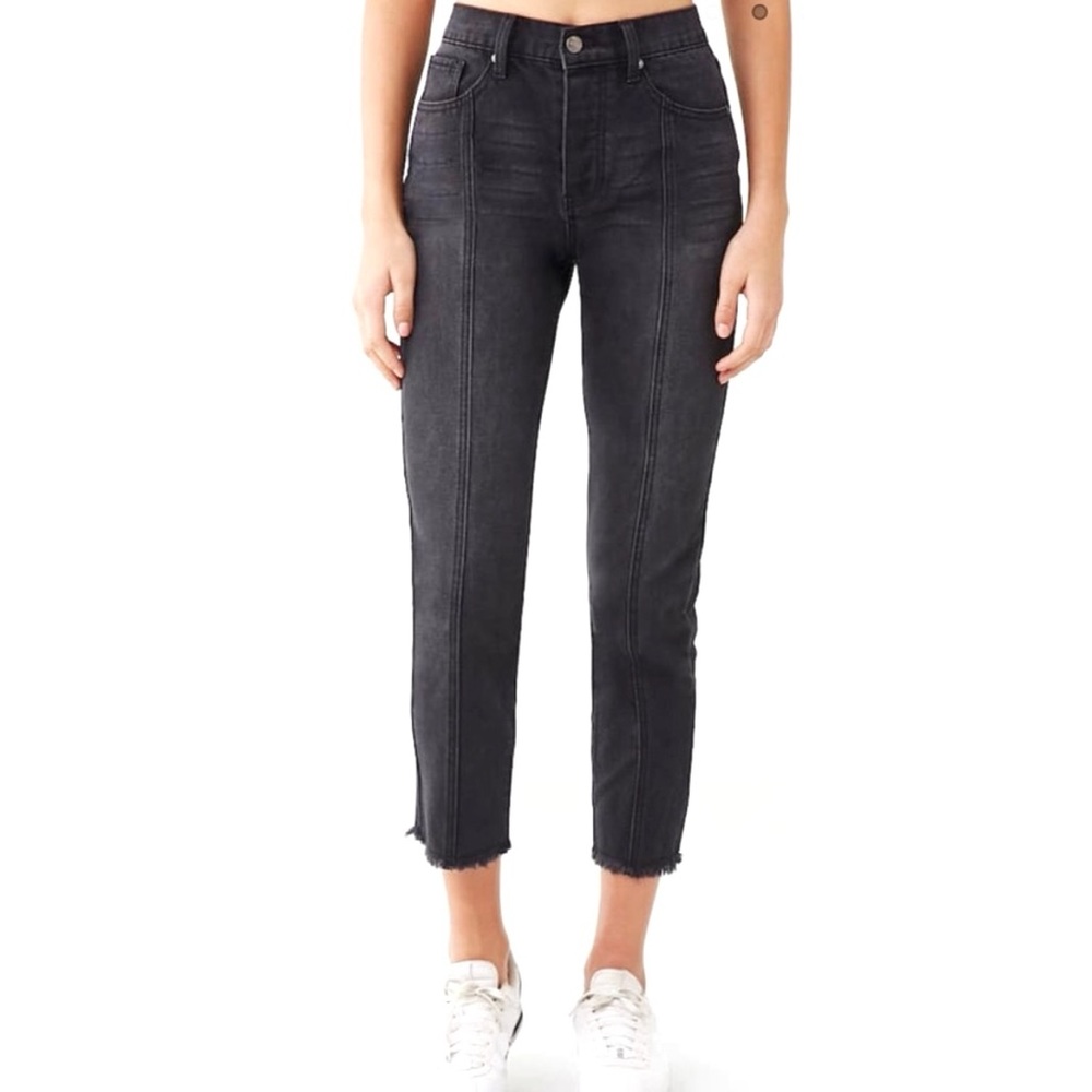 FOREVER 21 Size 30 Faded Black Fringe Hem Skinny Jeans NWT High Waist